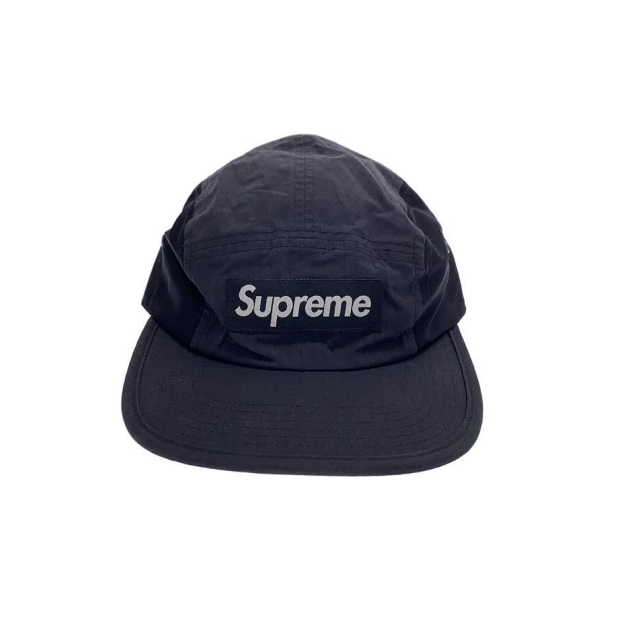 Supreme◇24AW/WAXED RIPSTOP CAMP CAP/キャップ/ナイロン/ブラック