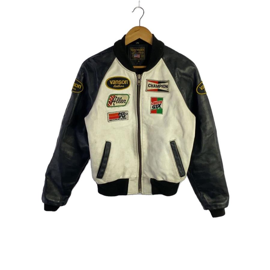 vanson シングルライダース レザージャケット 34 VANSON◇シングルライダースジャケット/34/レザー/TJP// : セカンド