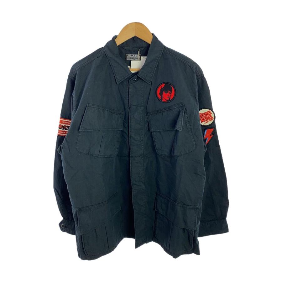 HYSTERIC GLAMOUR◇ミリタリージャケット/L/コットン/BLK/02231AB13496 