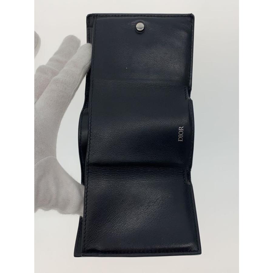 ディオール DIOR レザー 三つ折り財布 ブラック Christian Dior ディオール 財布 レディース ブランド 三つ折り
