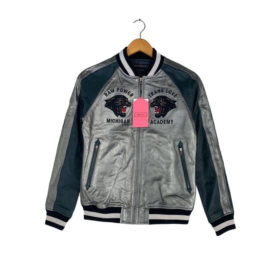 Hysterics◇ゴートレザースカジャン/M/山羊革/シルバー/0551LB01306