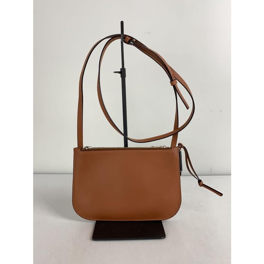 LOEWE◇ショルダーバッグ/レザー/ブラック/ブラウン/無地/ダブルジップ