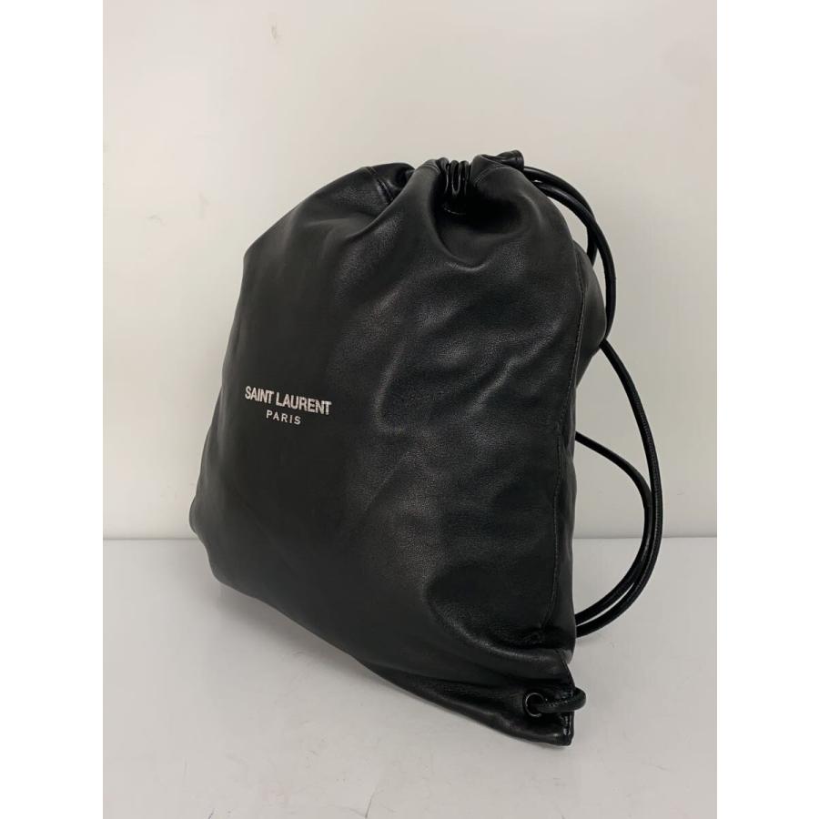 極美品✨ SAINT LAURENT リュック レザー ブラック SAINT LAURENT◇TEDDY BACKPACK/イタリア製/リュック/レザー/ブラック