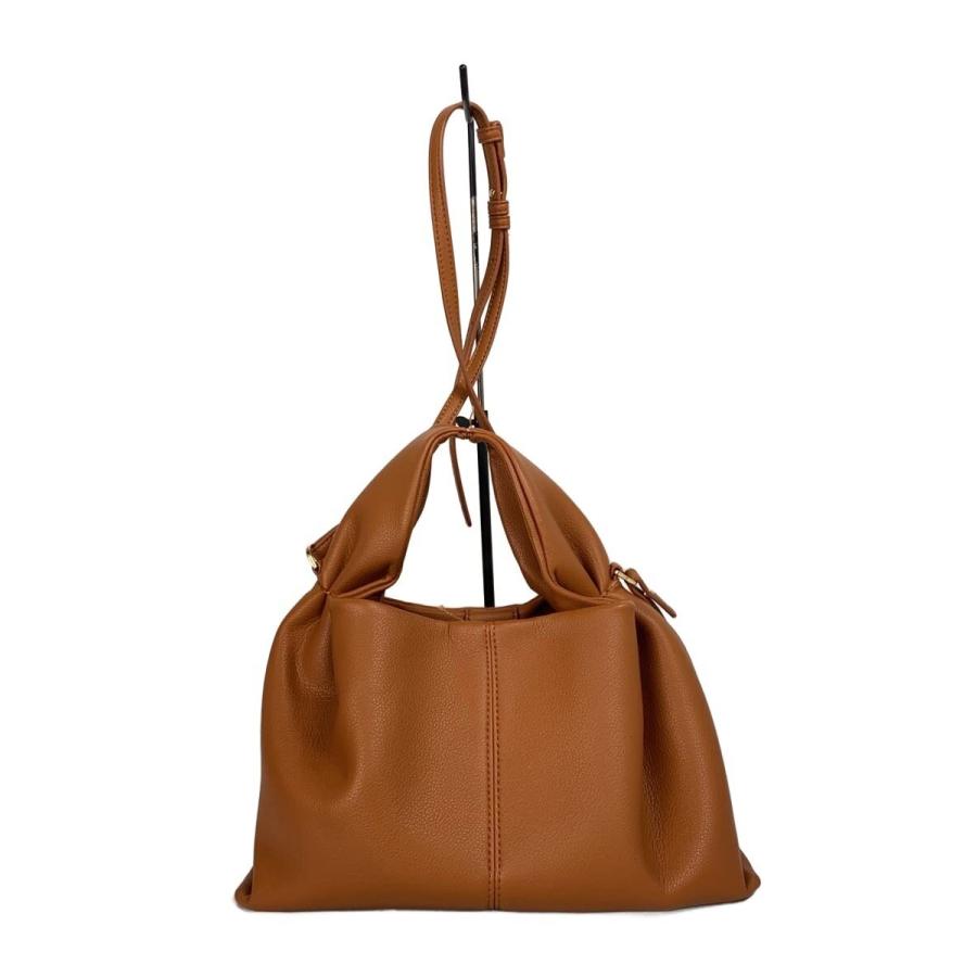 POLENE◇numero neuf/ハンドバッグ/レーヨン/ブラウン/無地 : セカンド