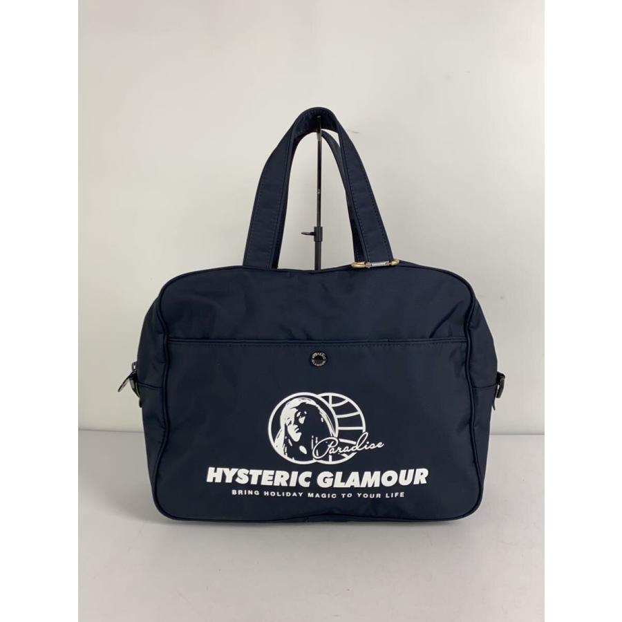 HYSTERIC GLAMOUR◇ボストンバッグ/ネイビー/無地 : セカンド
