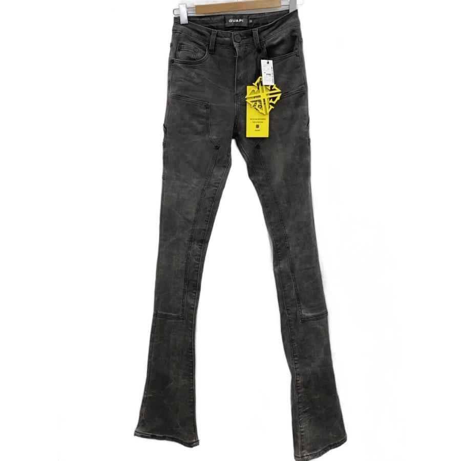 GUAPI グレー スキニーフレアデニム 28 訳あり GUAPI ライトブルー 28