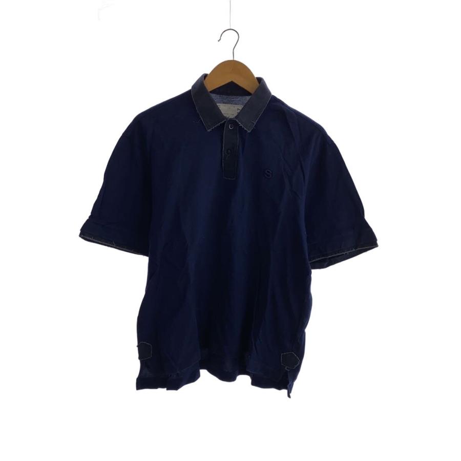 sacai◇21SS/Cotton Jersey Polo Shirt/ポロシャツ/1/コットン/NVY/21