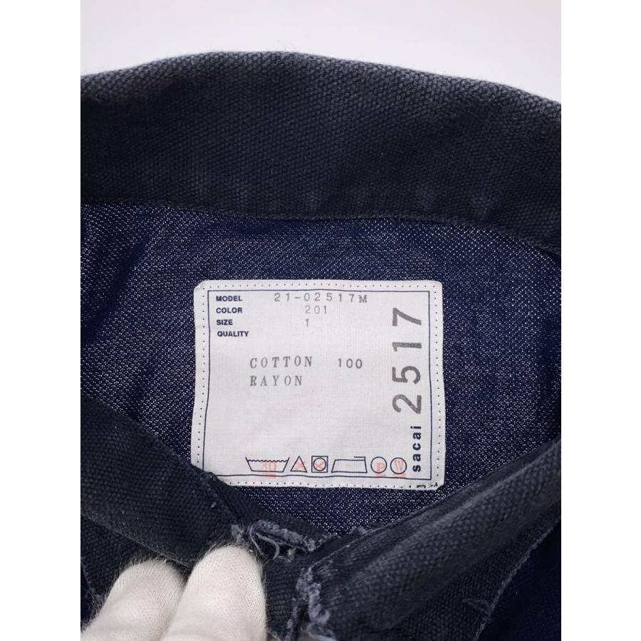 sacai◇21SS/Cotton Jersey Polo Shirt/ポロシャツ/1/コットン/NVY/21
