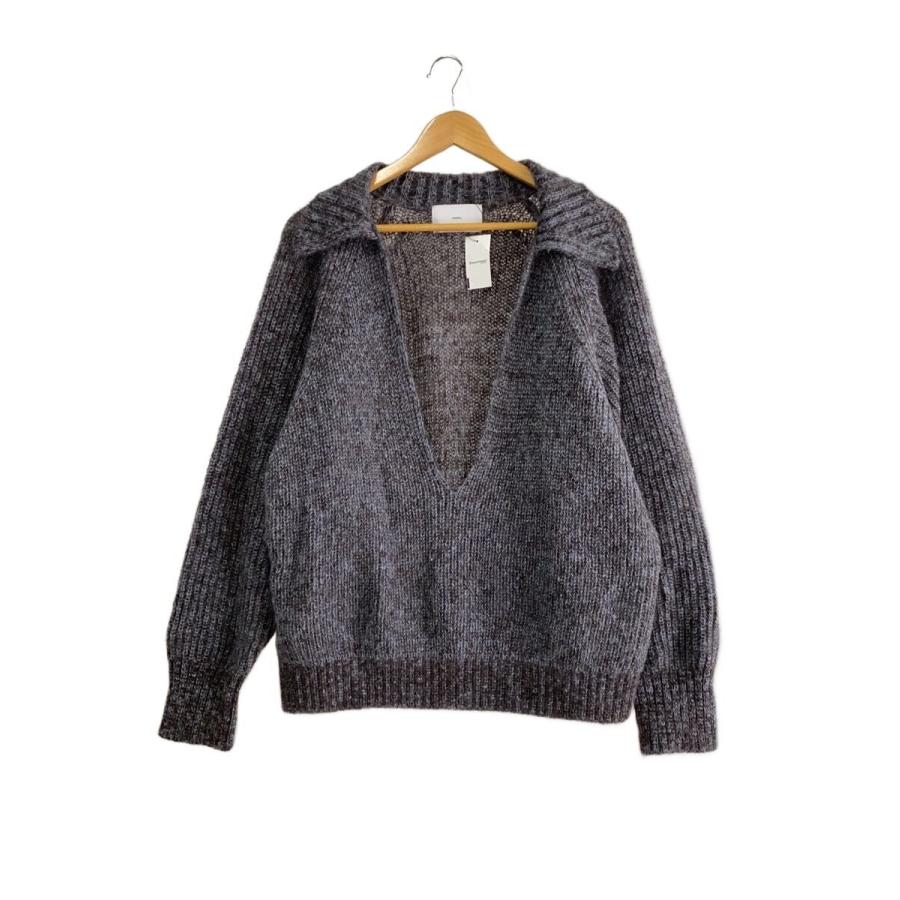 新品 SUGARHILL 24AW MOHAIR モヘア ニット 1 B SUGARHILL◇24AW/MOHAIR PULLOVER SWEATER BROWN×ICE BLUE/1/モヘア