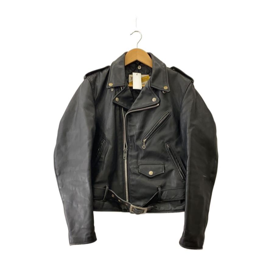 Schott◇ダブルライダースジャケット/36/レザー/BLK/618 : セカンド