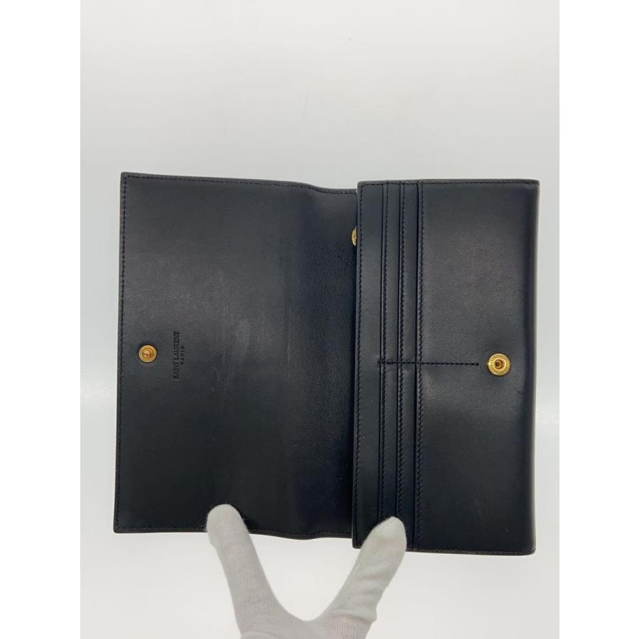 SAINT LAURENT◇長財布/レザー/BLK/無地/メンズ/GBL372267・0315 サン