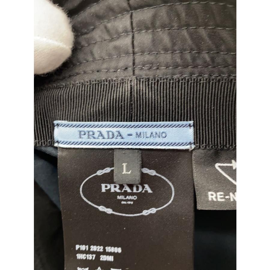 PRADA◇バケットハット/L/ナイロン/BLK/メンズ : セカンドストリート