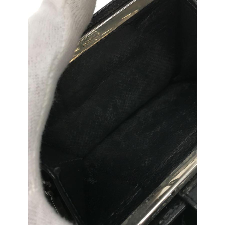 GUCCI◇2つ折り財布/エナメル/BLK/無地/レディース/035・2192 GUCCI◇2つ折り財布/エナメル/BLK/無地/レディース/035・2192
