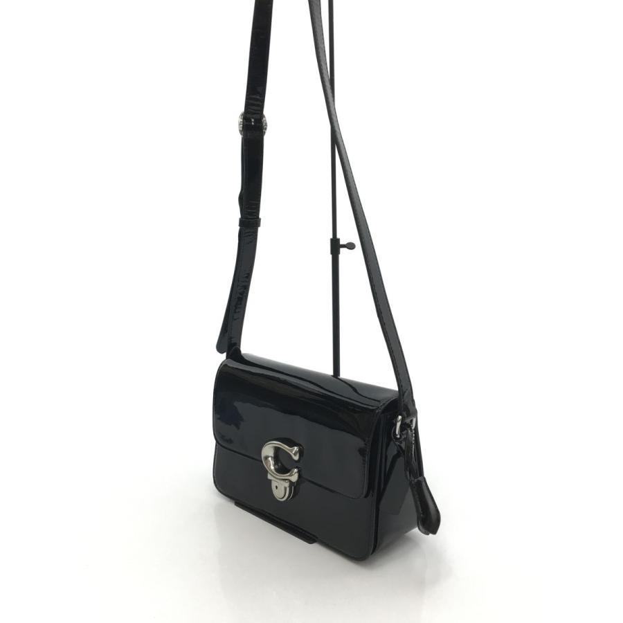 COACH◇ショルダーバッグ/ストゥディオ/エナメル/BLK/CE723 COACH◇ショルダーバッグ/ストゥディオ/エナメル/BLK/CE723