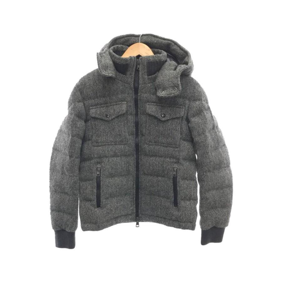 MONCLER◇ダウンジャケット/FLORIAN GIUBBUTTO/1/ウール/GRY MONCLER◇ダウンジャケット/FLORIAN GIUBBUTTO/1/ウール/GRY