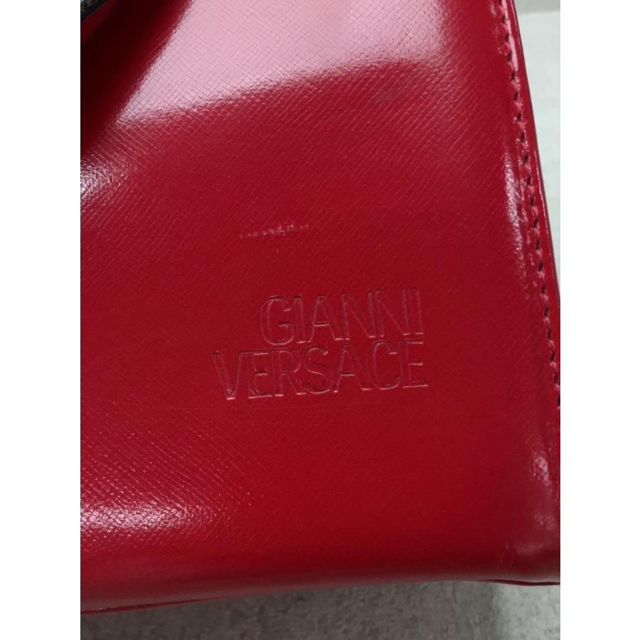 GIANNI VERSACE◇ハンドバッグ/エナメル/RED : セカンド GIANNI VERSACE◇ハンドバッグ/エナメル/RED : セカンド