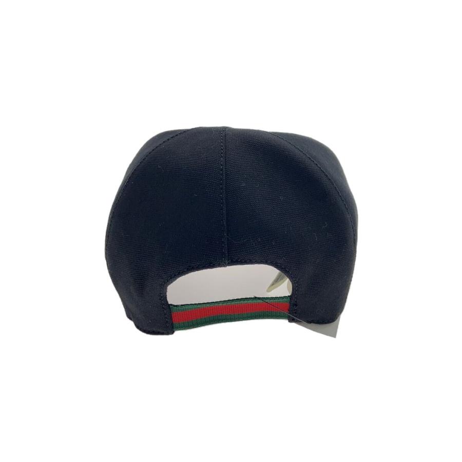 GUCCI◇キャップ/インターロッキング/GGロゴ/M/コットン/BLK/メンズ