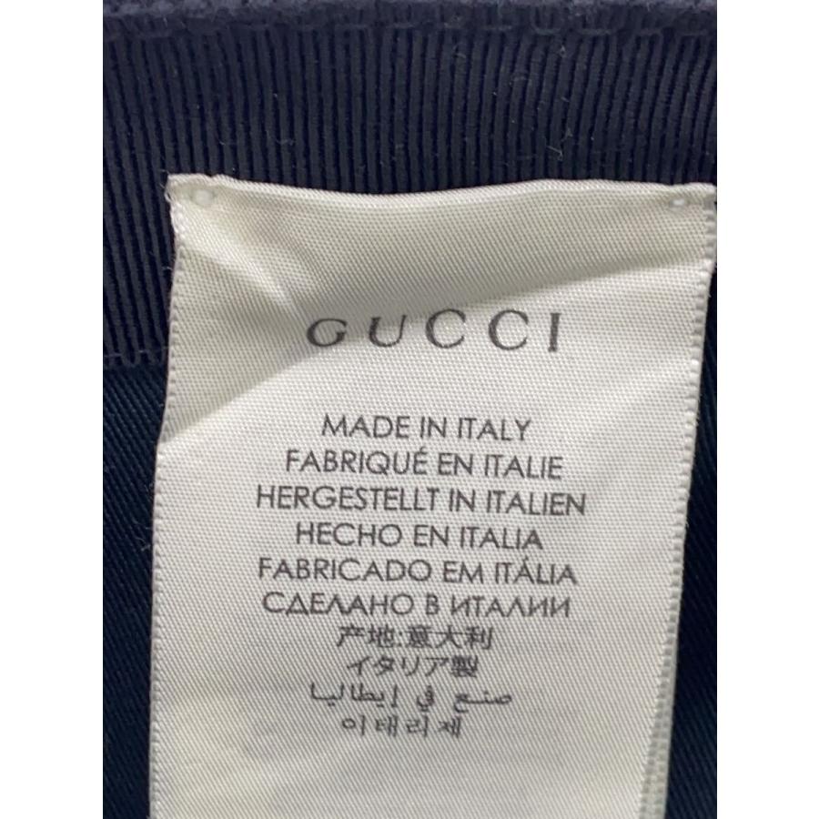 GUCCI◇キャップ/インターロッキング/GGロゴ/M/コットン/BLK/メンズ