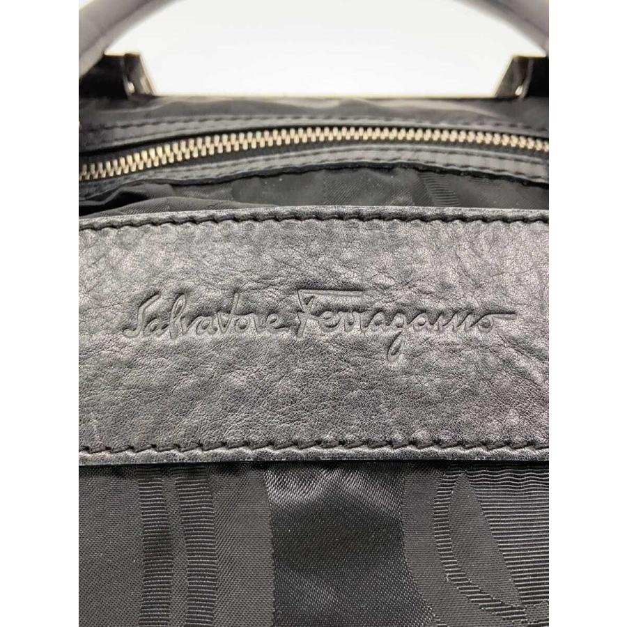 Salvatore Ferragamo◇ボストンバッグ/2WAY/BLK/246513 : セカンド