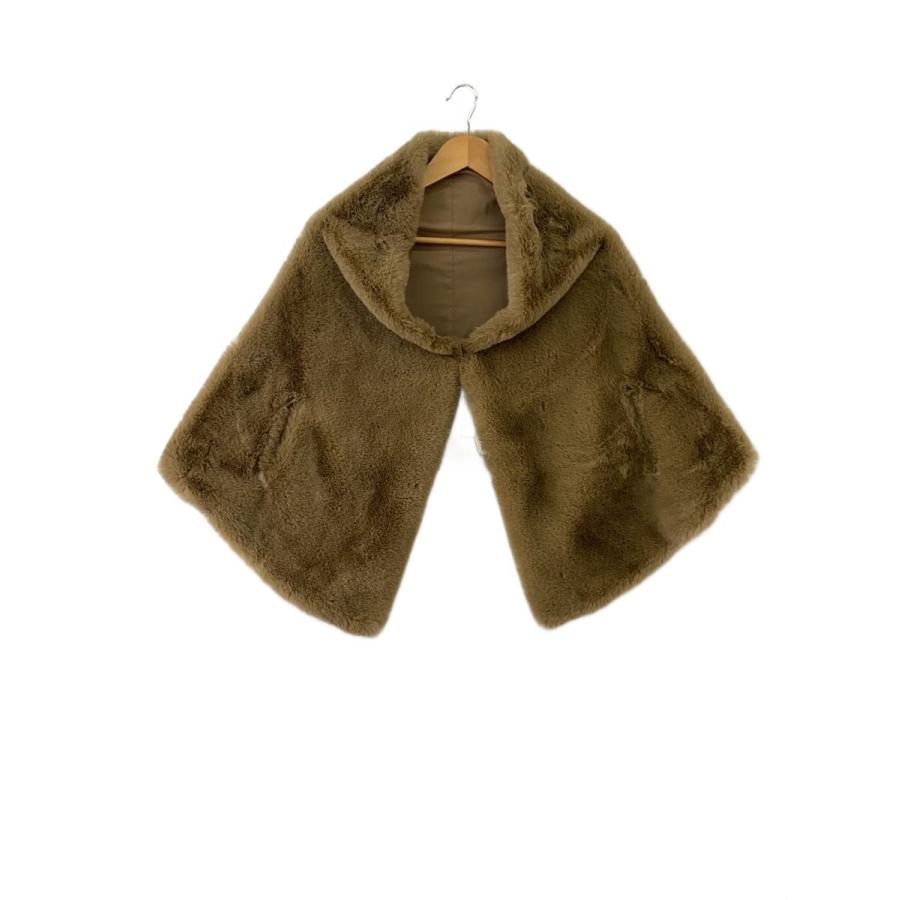 JENNE◇ファーケープ/マフラー/ポリエステル/BRW/無地/レディース