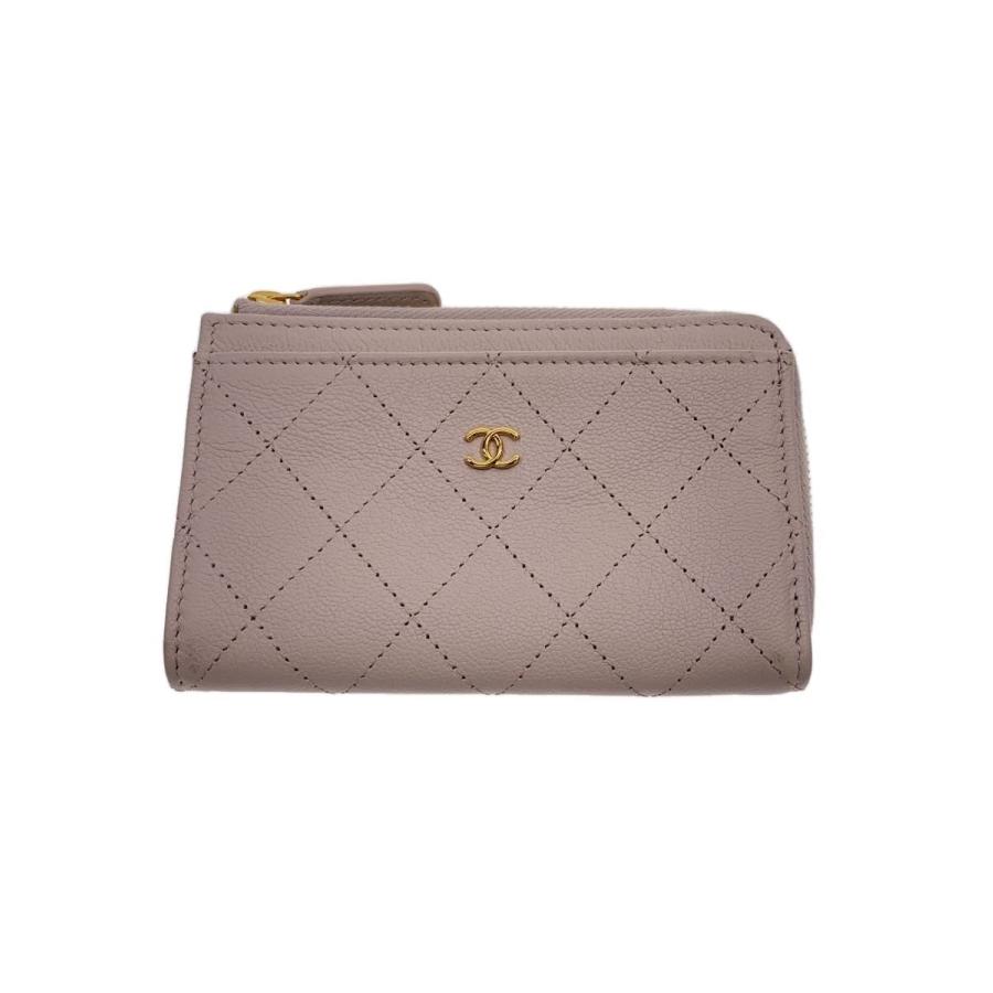 【希少】箱付き CHANEL 財布 ココマーク ビコローレ ベージュ 二つ折り CHANEL◇ココマーク/CCロゴ/フラグメントケース/財布/レザー/PNK