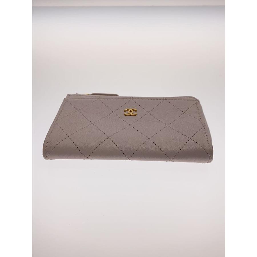 CHANEL◇ココマーク/CCロゴ/フラグメントケース/財布/レザー/PNK