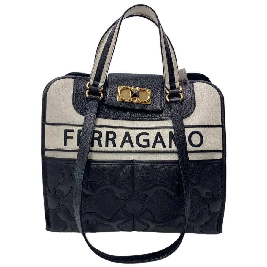 Salvatore Ferragamo◇ガンチーニ アイコニックトートバッグ/レザー