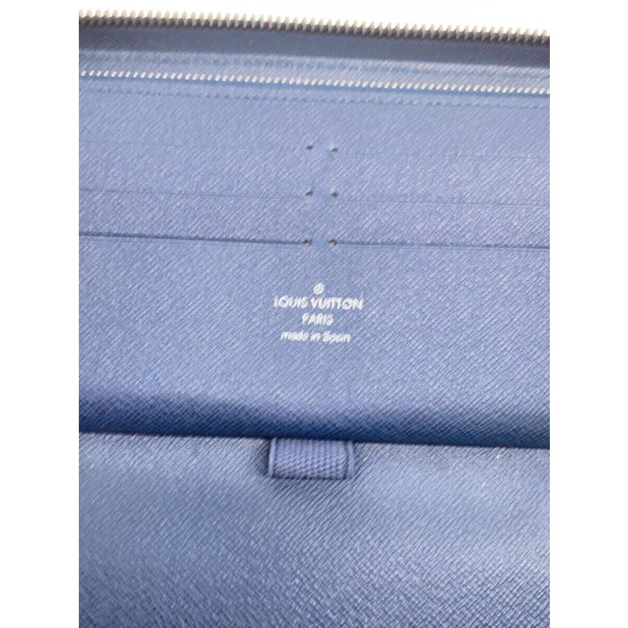 LOUIS VUITTON◇ジッピー・オーガナイザー_タイガ_GRY/レザー/NVY/無地