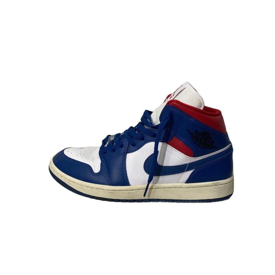 NIKE◇AIR JORDAN 1 MID_エア ジョーダン ミッド/27.5cm/BLU 