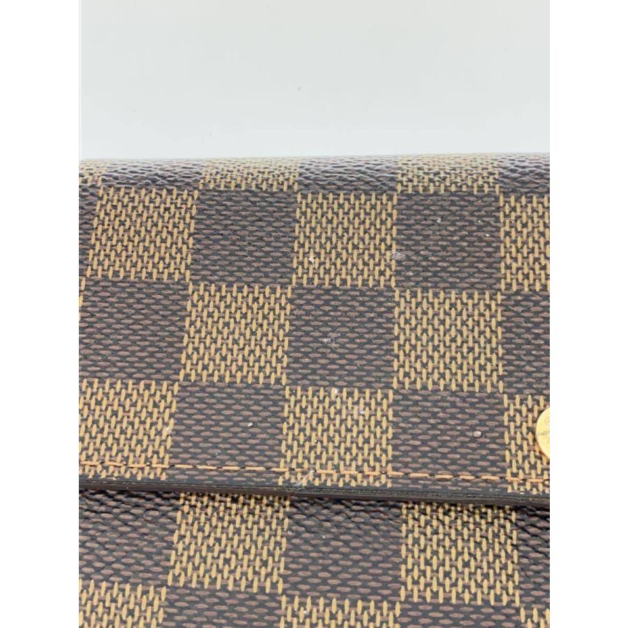 LOUIS VUITTON◆1)ポルト・フォイユ・サラ_ダミエ・エベヌ_BRW/PVC/ブラウン/N61734｜ssol-shopping｜08