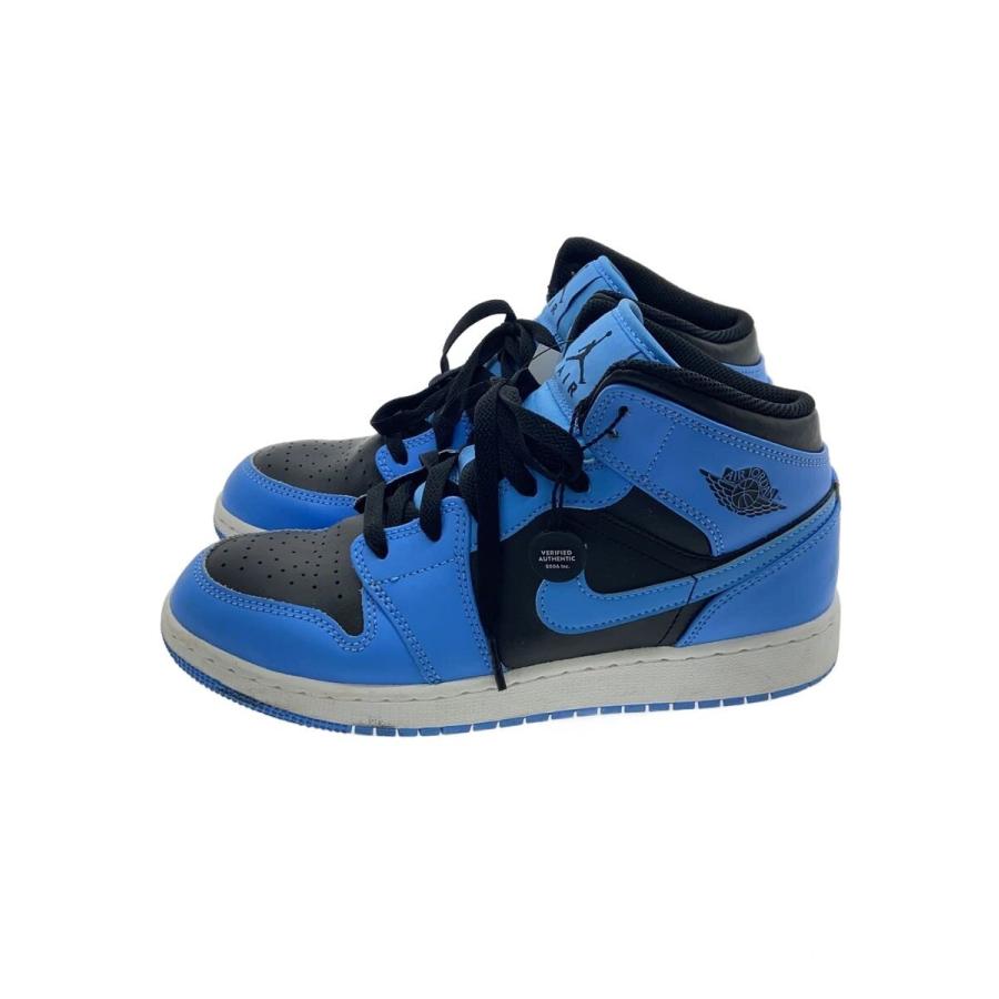 NIKE◇AIR JORDAN 1 MID_エア ジョーダン MID/24.5cm/ブルー/DQ8423 