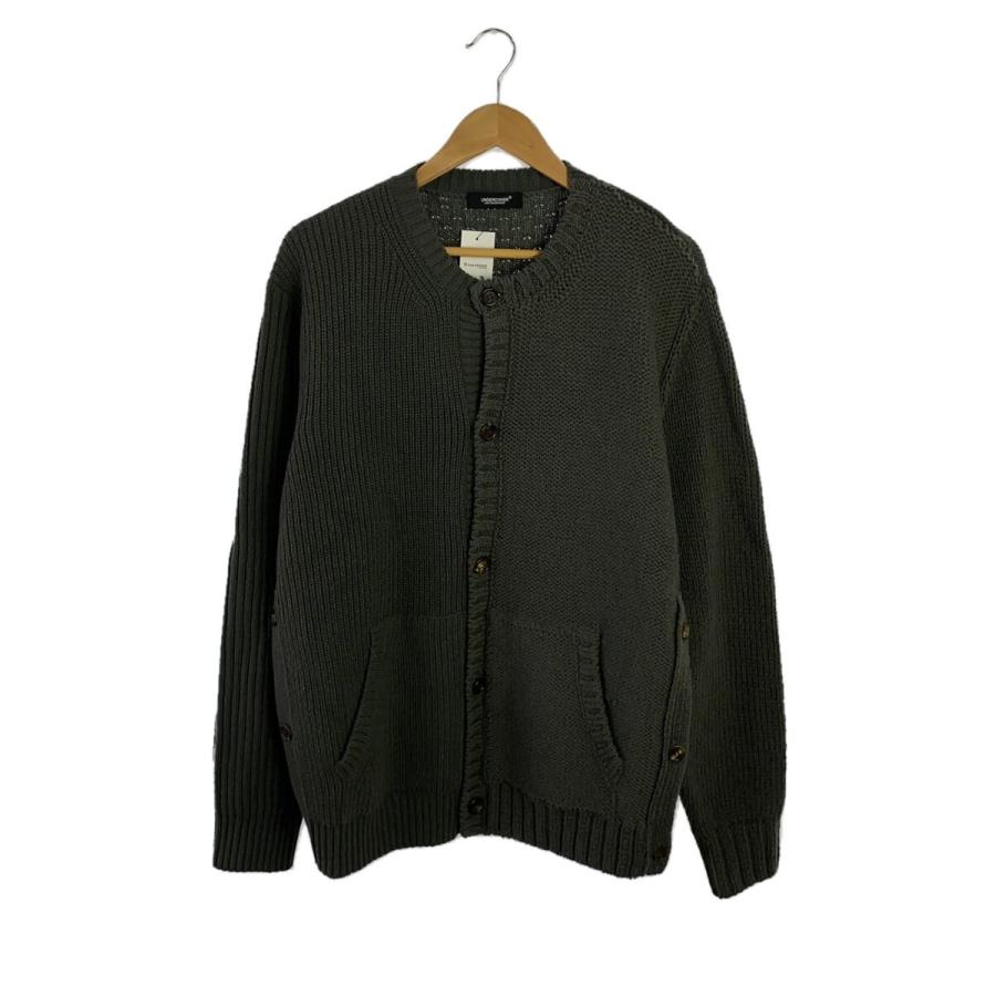 UNDERCOVER◇カーディガン(厚手)/3/ウール/GRN/無地/UC2A4903