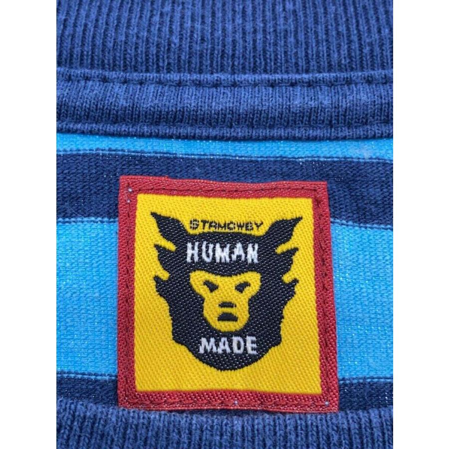 HUMAN MADE◇長袖Tシャツ/XXL/コットン/BLU/ボーダー : セカンド HUMAN MADE◇長袖Tシャツ/XXL/コットン/BLU/ボーダー : セカンド