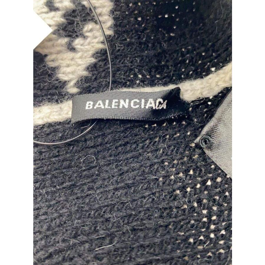 BALENCIAGA◇ニットキャップ/--/ウール/GRY/モノグラム/メンズ/558950