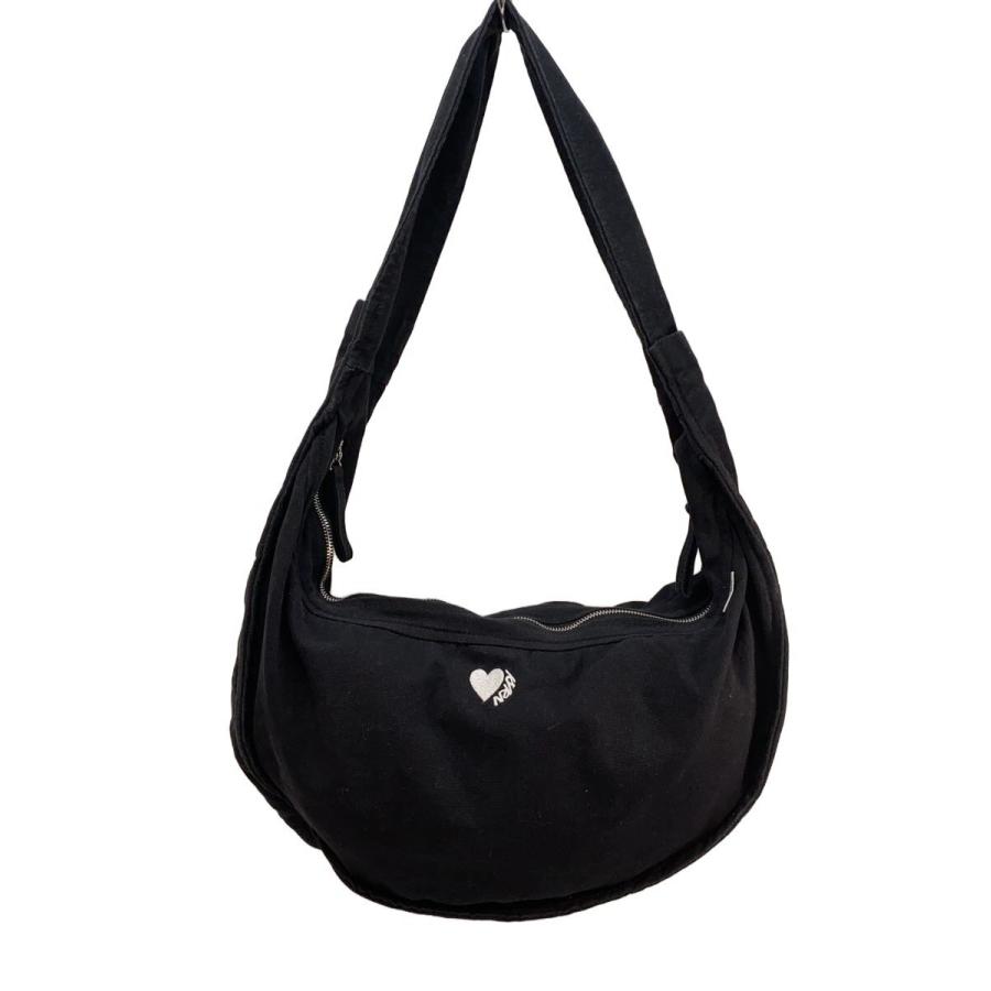 KAOYORINAKAMI◇ショルダーバッグ/キャンバス/BLK/無地/KNTIG0923001