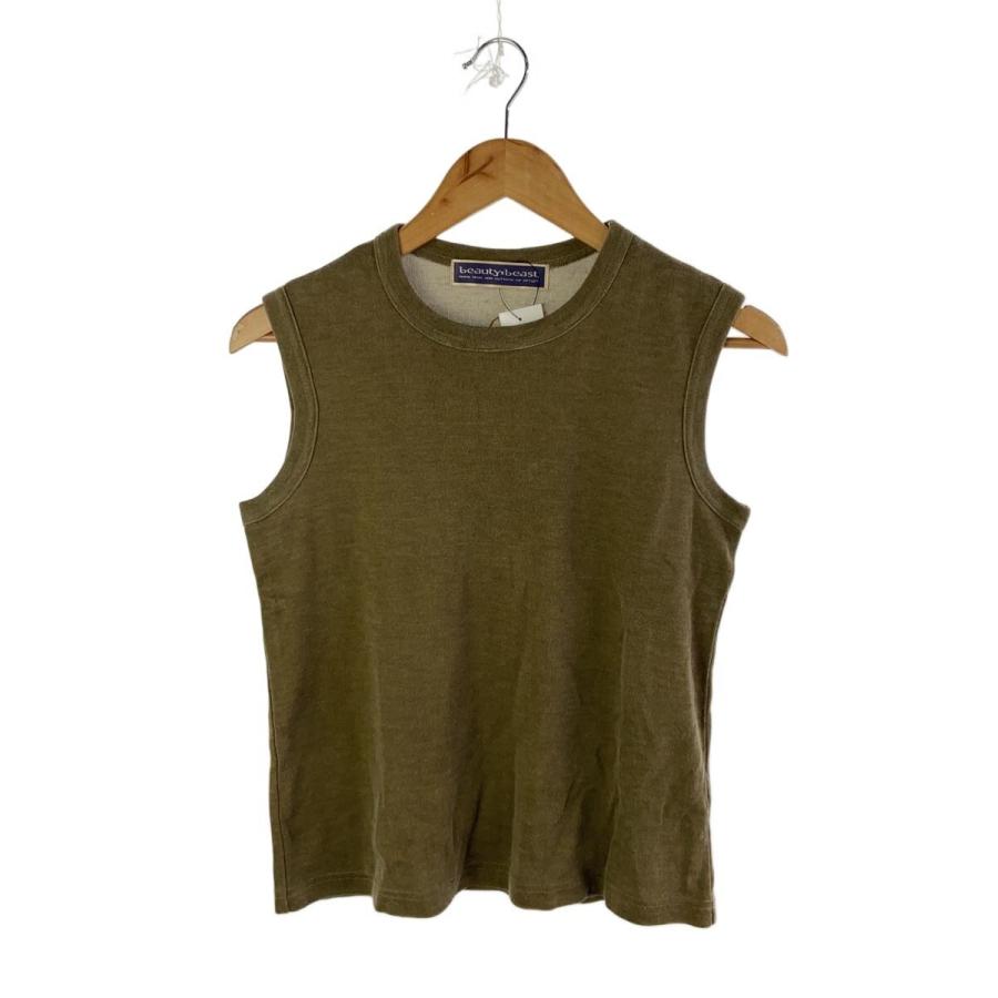 beauty:beast タンクトップ M beauty:beast◇タンクトップ/--/アクリル/KHK/無地 : セカンド
