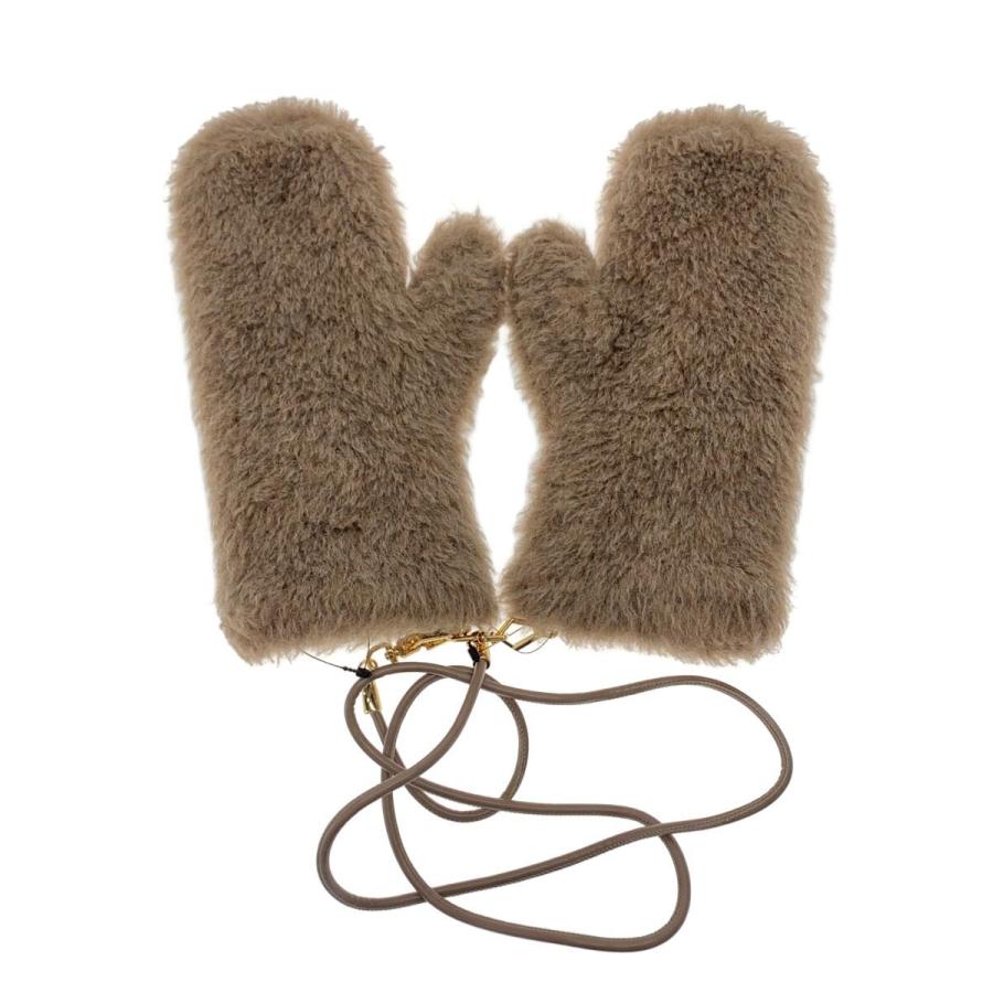 MAX MARA◇テディベアミトン/手袋/アルパカ/BRW/レディース