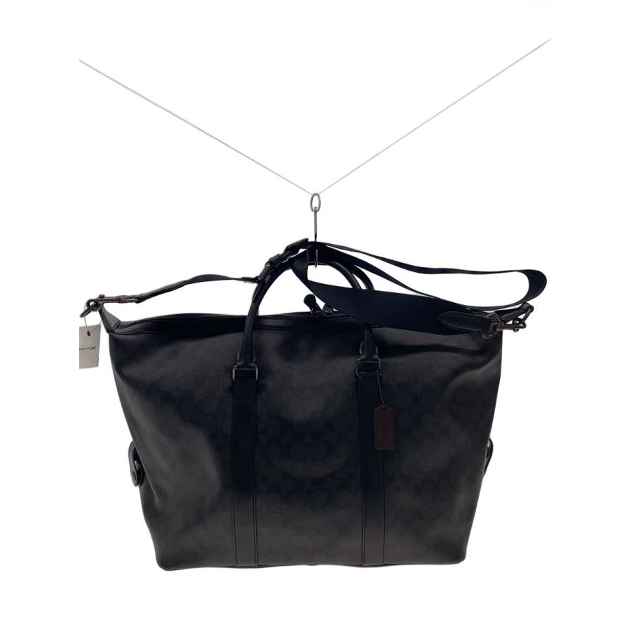 美品 ほぼ未使用 Coachブラックレザーボストンバッグ希少 COACH◇ボストンバッグ/--/BLK/総柄/F23207// : セカンドストリート