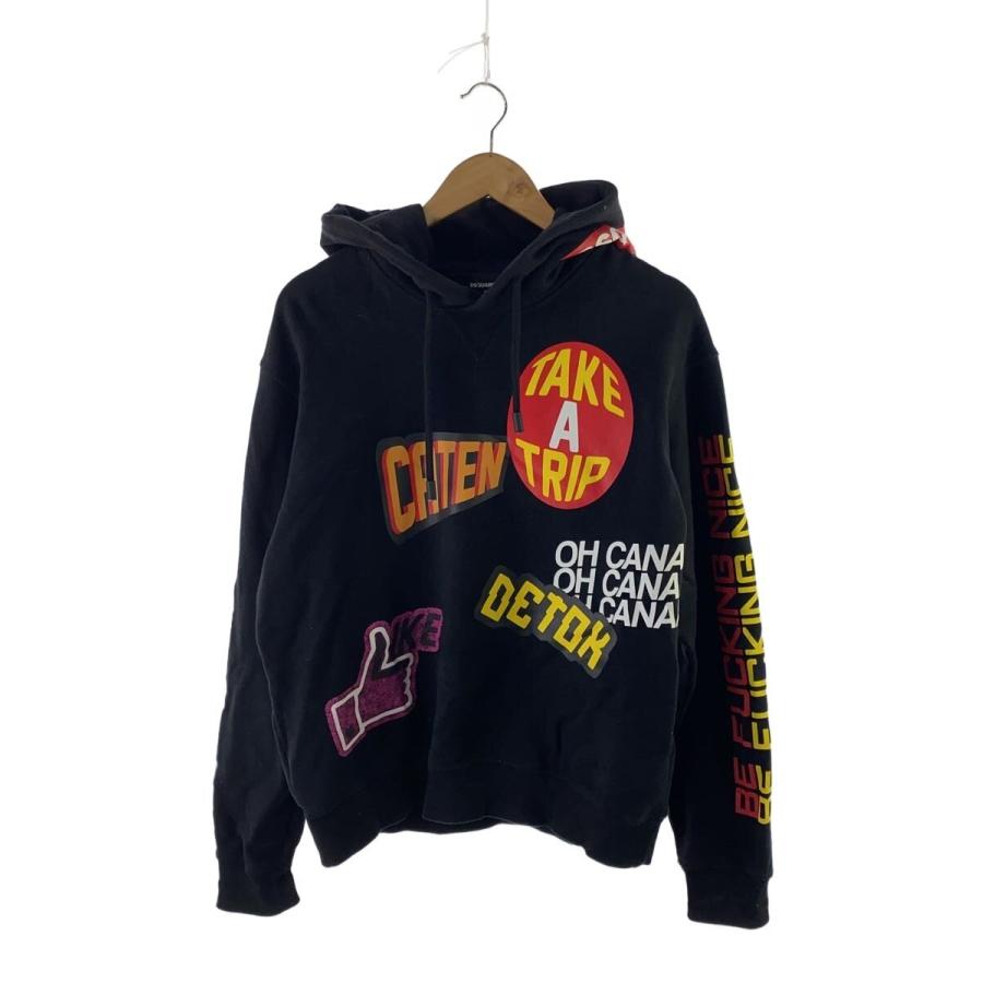 DSQUARED2◇パーカー/S/コットン/BLK/総柄/S74GU0480 S25042 