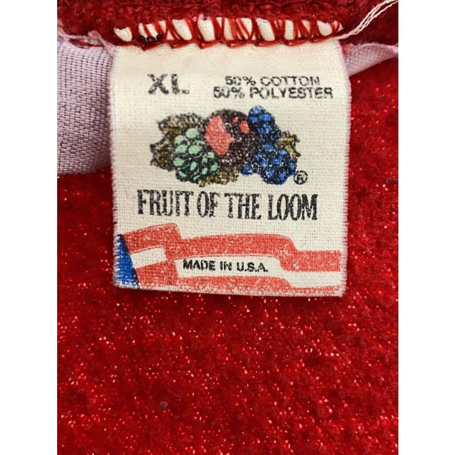 OF THE LOOM◆90s/USA製/ELVIS/STILL THE 【5B】 KING/ラグランスウェット/XL/コットン/RED