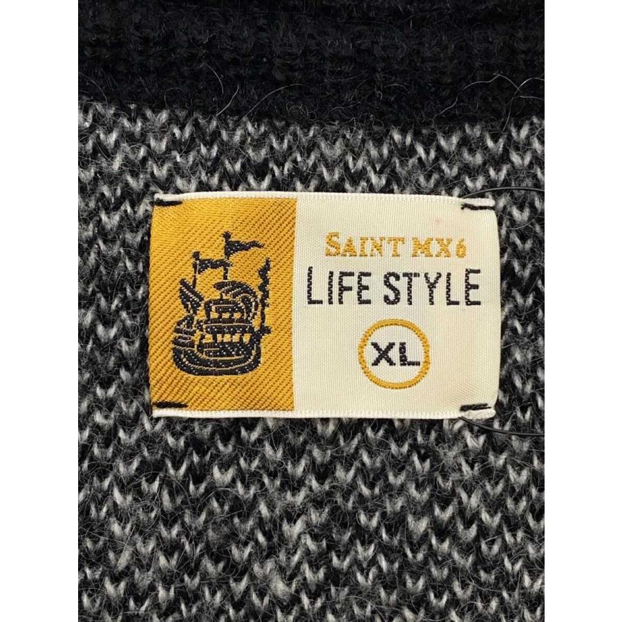 SAINT MICHAEL◇24AW/DT_MH CARDIGANBLACK/XL/ウール/BLK/SM-YS1-0000