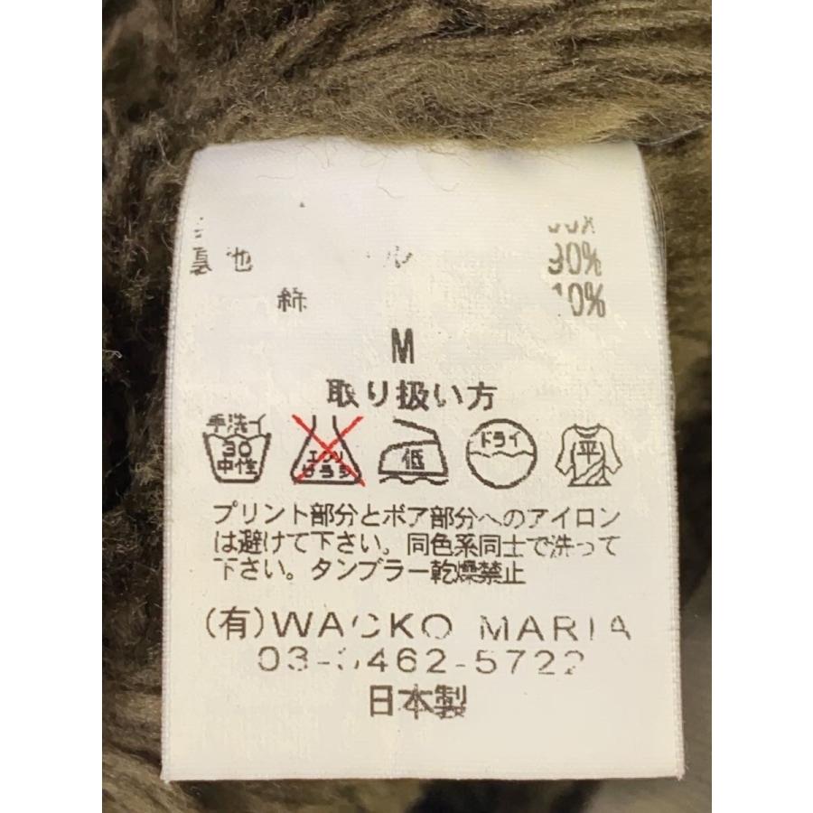 WACKO MARIA◇N-1デッキジャケット/襟ボア/M/コットン/KHK/プリント