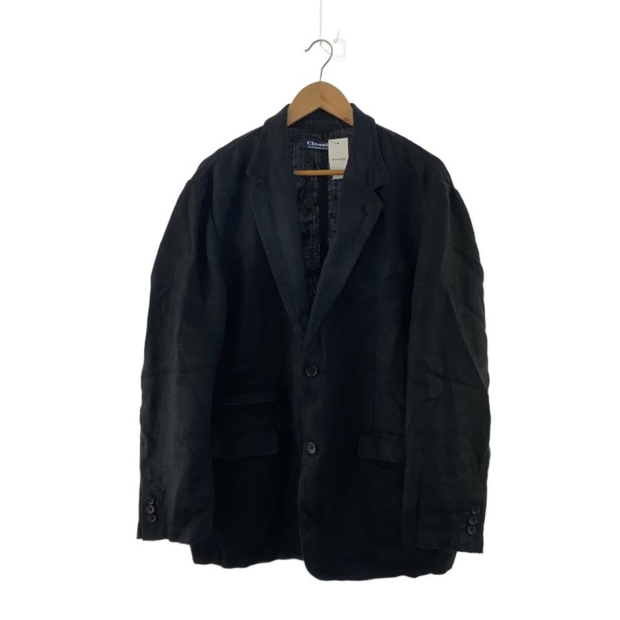 CAHLUMN◇Linen Tailored Jacket/テーラードジャケット/XL/リネン/BLK