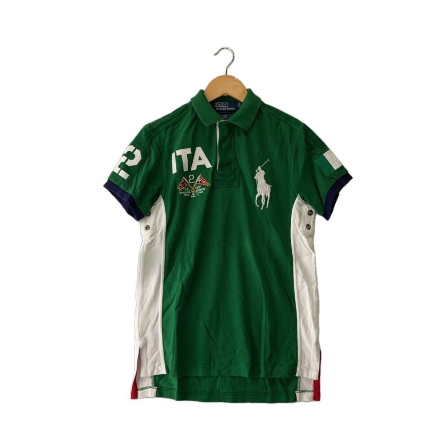た*ん様 【美品】Ralph Mビッグポニー イタリア 国旗 ナンバリング3 POLO RALPH LAUREN◇CUSTOM FIT/イタリア国旗/ビッグポニー/ポロシャツ