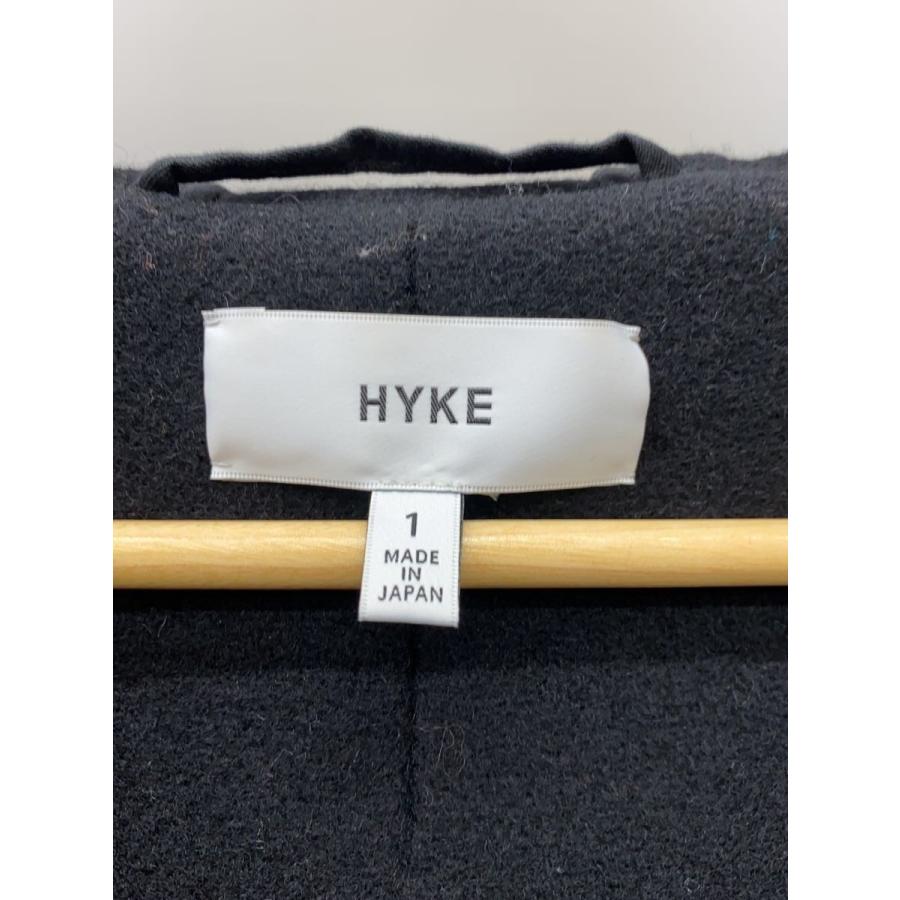 HYKE◇ダッフルコート/1/ウール/BLK/無地/172-17031 022 : セカンド