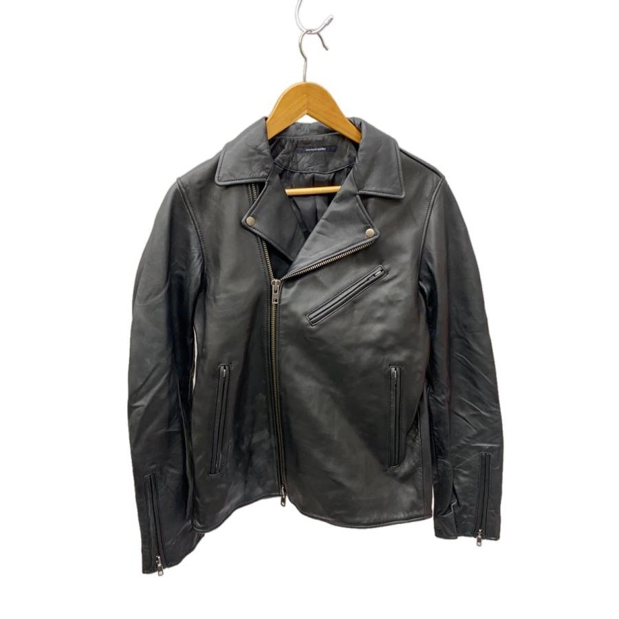 URBAN RESEARCH ダブルジップ ラムレザー ライダース ジャケット URBAN RESEARCH DOORS◇ダブルライダースジャケット/1/羊革/BLK/無地