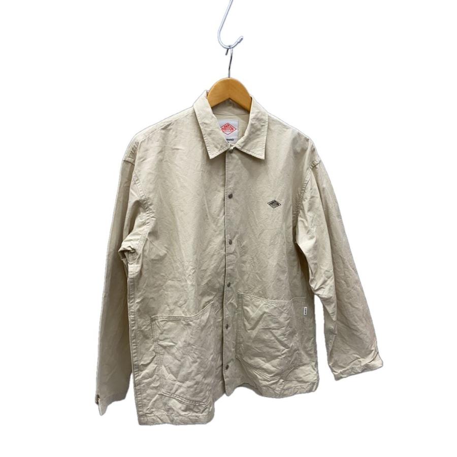 DANTON◇COTTON LINEN COVERALL SHIRT/カバーオール/44/コットン/BLK