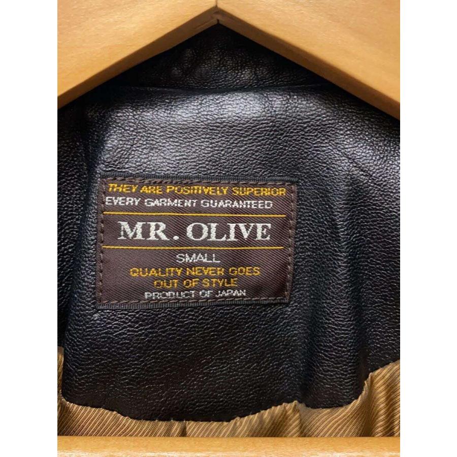 MR.OLIVE◇ラムレザーダブルライダースジャケット/羊革/BLK/M-19351 