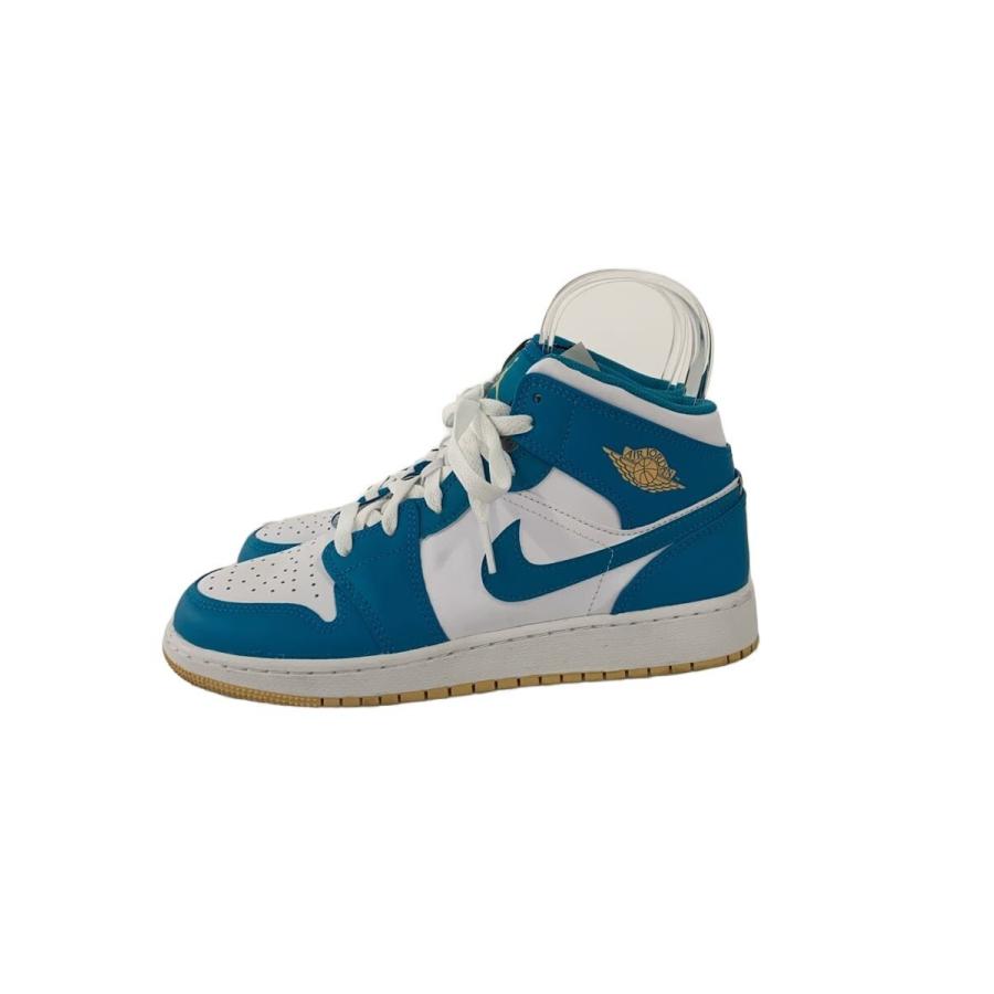 NIKE◇AIR JORDAN 1 MID/エアジョーダン/24cm/BLU/// : セカンド