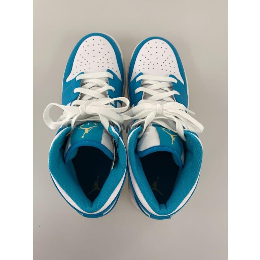 NIKE◇AIR JORDAN 1 MID/エアジョーダン/24cm/BLU/// : セカンド